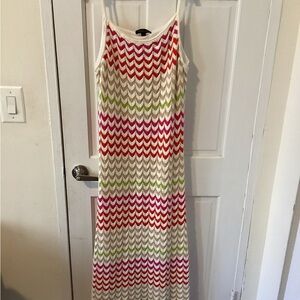 Rachel Zoe Pink and Orange Chevron Dress